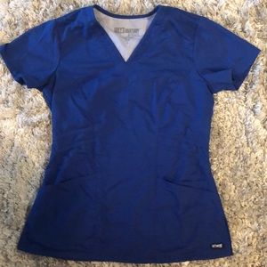 Size S galaxy blue Grey’s Anatomy scrub top